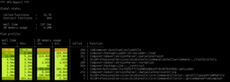 Affichage du profile d’une commande php lancée dans un terminal. Cliquer pour voir l’image en taille plus grande